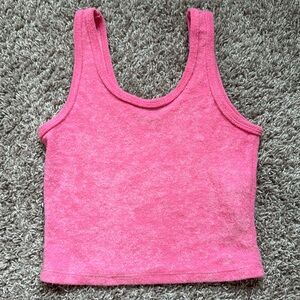 Pink towel material Hollister tank top💕